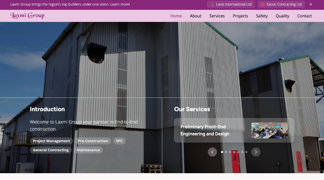 Laxmi Group Website