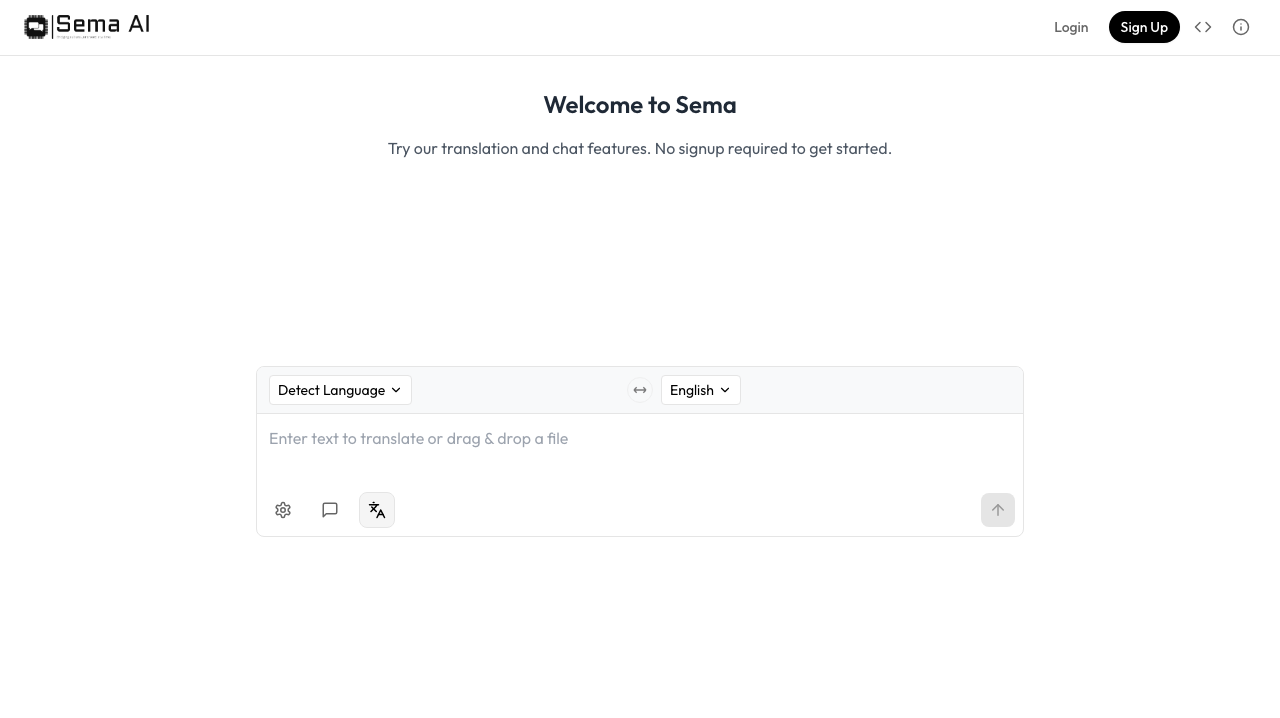 Sema AI Translation Platform